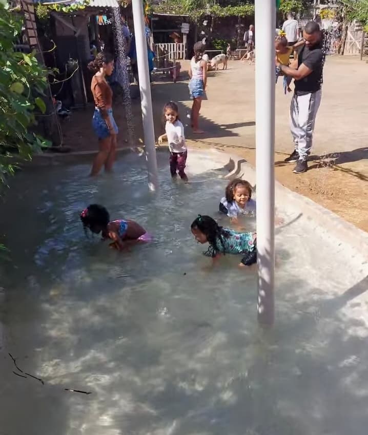 Banho no lago